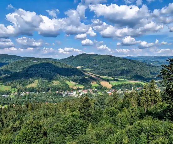 Grafika Malebná horská krajina Beskyd